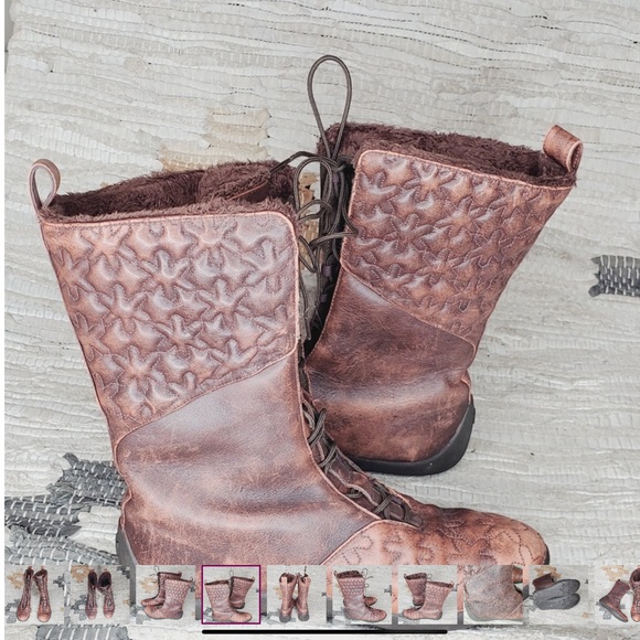 Helly Hansen Freyja Leather Quilted Faux Fur Lace Up Winter Snow Boots 7.5 - Picture 7 of 9